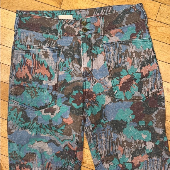 Anthropologie Pilcro Multicolor Patterned High-Waisted Wanderer Pants - Picture 2 of 5